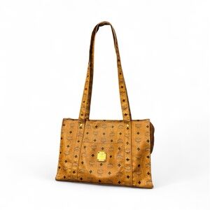 MCM Brown Logo Shoulder Bag - EUC